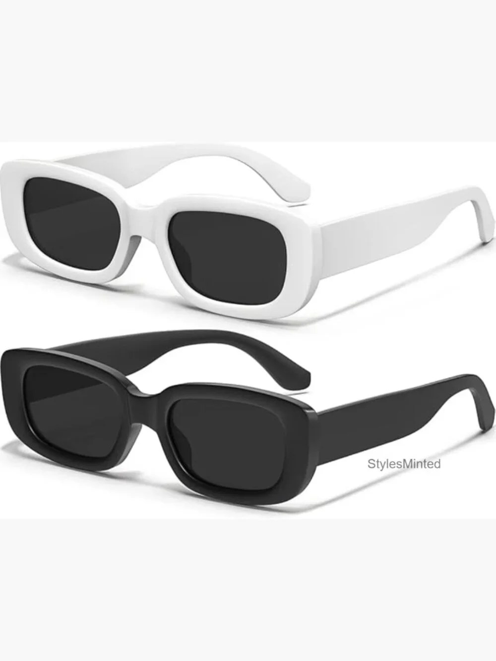 Unisex UV Protection Retro Kids Sunglasses Rectangle 90s Vintage Shades